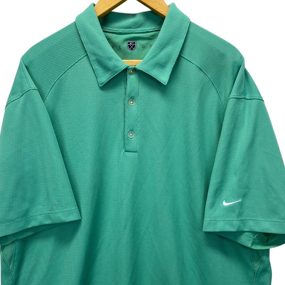 Nike Golf Polo Shirt Men's Green‎ Short Sleeve Dri-FIT Size XXL Wicking